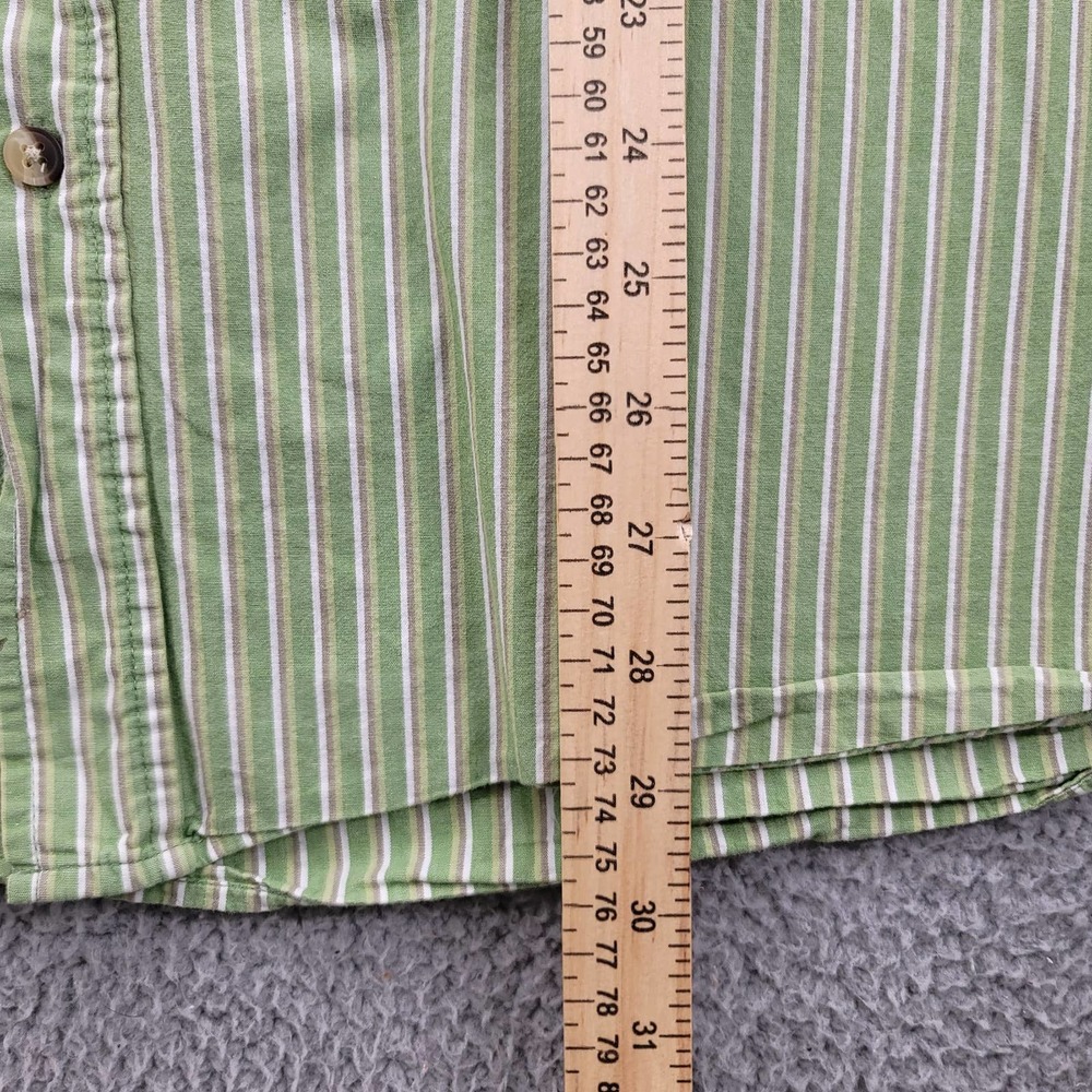 Wrangler Shirt Mens XXL Green Striped Button Up Western‎ Long Sleeve Outdoors - Picture 13 of 16